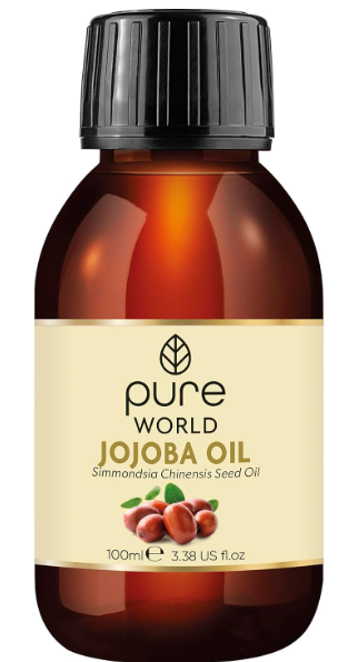 Pure World Natural Jojoba Oil 100% Pure and Undiluted 100ml. Cold and Freshly Pressed Premium Quality Jojoba Oil – Skin, Nails, Body and Face, Vegan
