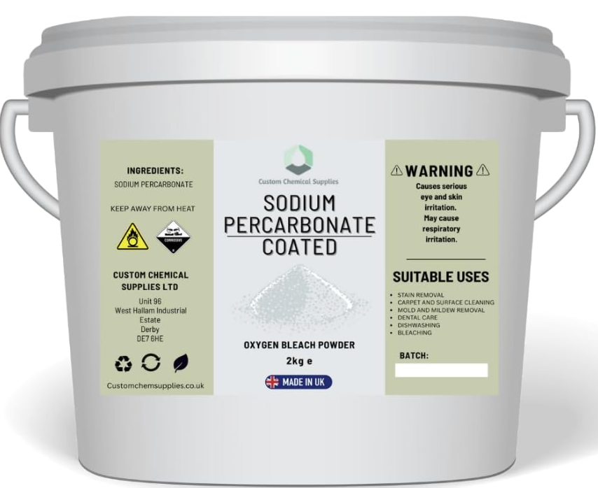 2KG - Sodium Percarbonate Pure Granular Coated Oxygen Bleach Cleaner Stain Remover