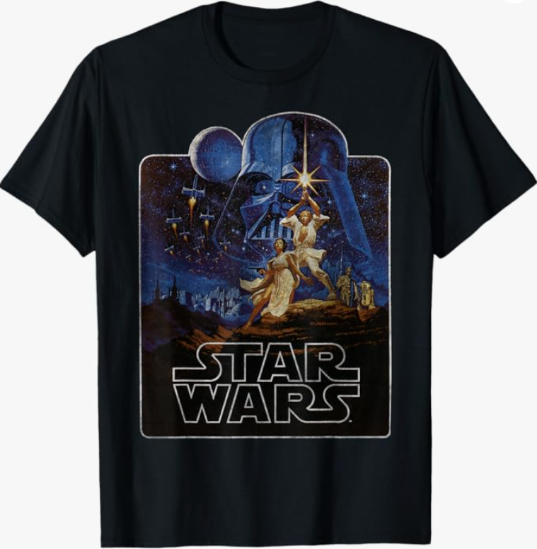 Star Wars Epic Classic New Hope Vintage Poster Badge T-Shirt