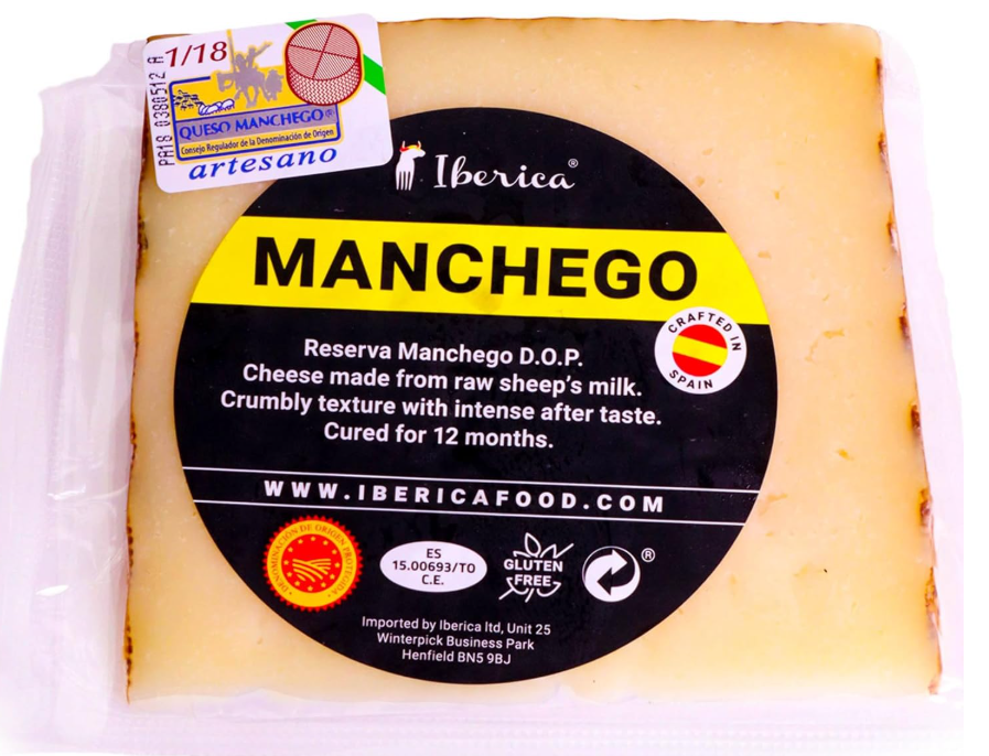 Iberica Reserva Spanish Manchego Cheese 12 months old D.O.P. APPROXIMATELY 150g wedge Pack of 3