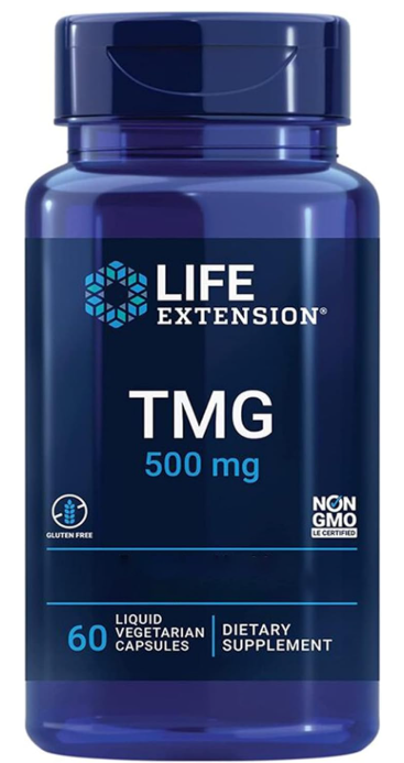 Life Extension, TMG, 500mg, 60 Liquid Vegan Capsules, Lab Tested, Gluten Free, SOYA Free, Vegetarian