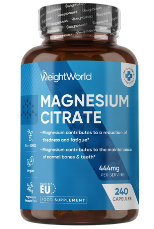 Magnesium Citrate Capsules 1480mg - 240 Capsules - 4 Months Supply - 30% Buffered - Bioavailable Form - 2 Capsules a Day - Vegan-Friendly & Non-GMO - Magnesium Supplements for Men & Women